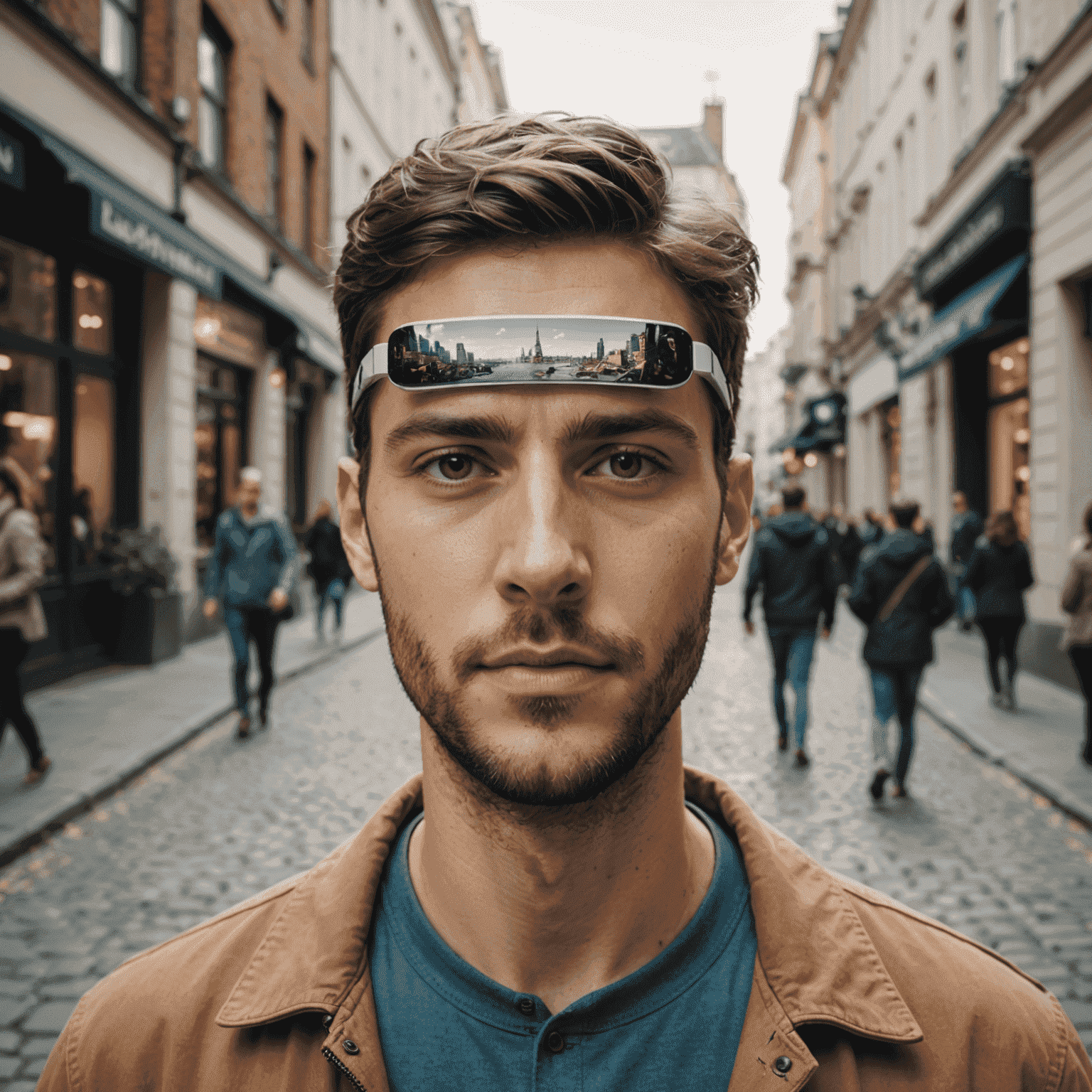 Demostración de efectos de realidad aumentada en un video, mostrando elementos 3D interactivos y filtros faciales avanzados